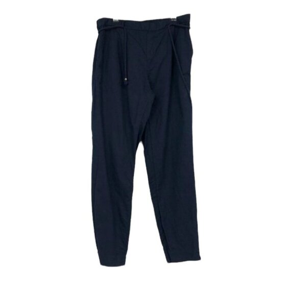 Orsay Navy blue drawstring waist trousers 3 pocket waist 30-32 - Picture 2 of 14